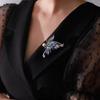 Broche de Mariposa con Pedrería Corsage para Mujer Elegante Combinable Personalizado Accesorios para Traje Diseño Nicho Atmosférico Hebilla Antirreflejo
