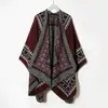 Bufanda con protección solar para exteriores de otoño e invierno, estilo étnico, abrigo de punto, capa para fotos de viaje, chal grande para mujer