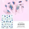 Novos Adesivos de Unha Jelly para Nail Art DIY Borboleta Branca Pequenos Adesivos Coração com Folha de Ouro em Relevo Adesivos para Unhas