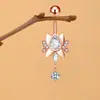 Venta Caliente Transfronteriza Colgante de Flor de Loto con Incrustaciones de Cobre y Zirconia Anillo para Ombligo Clavo para Ombligo Perforado de Acero Inoxidable al por Mayor en Stock Europeo y Americano