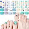 Zhengxiang Verano Concha 3D Diamante Pegatina para Uñas del Pie Color Diamante Estéreo Linda Chica Blanca Impermeable Pegatina para Uñas del Dedo del Pie