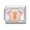 Dije Transfronterizo Acero Inoxidable 304 DIY Base de Acero con Módulo Serie Mariposa Diamante Blanco Pulsera Elástica de Acero Inoxidable