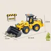 Set Completo de Vehículos de Construcción para Contar Historias, Vehículos Educativos Musicales de Inercia, Ambulancia, Camión de Bomberos, Coche de Policía, Vehículos de Juguete para Niños Pequeños, Excavadora