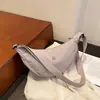 Bolso Bandolera Nuevo Elegante Sencillo Versátil Portátil Color Sólido Bolso de Hombro Coreano de Moda Estudiante Bolso Dumpling