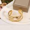 Pulseras de Pareja de Acero de Titanio Chapado en Oro Rosa de Venta Caliente Transfronterizas Japonesas y Coreanas, Pulseras de Acero de Titanio para Hombre y Mujer para el Día de San Valentín, Ventas Directas de Fábrica