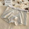 7A Antibacteriano talla grande Bóxer Ropa interior de algodón Clase A para hombre Ropa interior de algodón para hombre Algodón para hombre Transpirable Sin marcas Cintura media