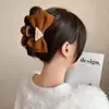 Pinza de pelo de lana de alta calidad para moño, volumen del cabello en la parte trasera de la cabeza, recogido múltiple, pinza de tiburón, otoño e invierno, nuevo pinza de pelo de terciopelo