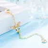 Deseo oferta especial color bañado en oro joyería tesoro citrino natural olivina abeja microincrustación pulsera suministro internacional