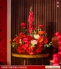 Decoração de Casamento Arranjo Floral para Sala de Estar, Quarto, Mesa de Cabeceira, Flores Artificiais, Decoração de Buquê de Mesa para Quarto de Casamento, Enfeites para Mesa de Assinaturas