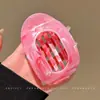 Pinza para el Cabello de Acetato de Alta Gama con Nácar, Pasador Plano Curvo Que No Lastima la Parte Posterior de la Cabeza, Pinza Grande para Peinados Recogidos, Accesorio para el Cabello de Pico de Pato