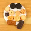 Modelo de Galleta Sándwich Artificial Oreo de PVC Llavero Colgante Creativo para Mochila Escolar Accesorios de Galleta Falsa