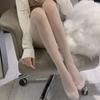 Calcetines Pure Desire, medias de seda finas con lunares negros y ondas, sexys, con base de pantimedias de lunares color carne para mujer