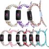 Para Reloj Inteligente Fitbit luxe Cuerda de Paraguas Trenzada Perla Nuevo Reloj luxe Pulsera Ajustable