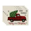 Amazon Manteles Navideños Muñeco de Nieve Árbol de Navidad Manteles Decoración de Mesa de Comedor Occidental Manteles Aislantes Fiesta Navideña
