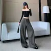 Pantalones casuales de pierna ancha para ir al trabajo transfronterizos con pliegues tridimensionales, nuevo estilo de otoño, estilo perezoso, versión coreana, adelgazantes, modernos y versátiles