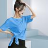 Top Fitness Soltinho que Cobre a Carne com Sensação de Gelo para Uso Externo no Verão Feminino Camiseta Esportiva para Corrida Fitness Secagem Rápida Respirável Blusa de Yoga