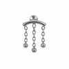 Brinco Pendente de Corrente com Borla de Aço Inoxidável Novo Stud de Cochlea Stud de Osso da Orelha Venda Direta da Fábrica