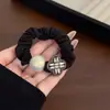 Laço de Cabelo de Pérola e Strass de Luxo Leve Coreano, Corda de Cabelo Espessa de Alta Elasticidade, Faixa de Cabelo, Acessório de Cabelo