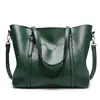 Bolso de mujer de moda estilo europeo y americano para comercio exterior, bolso de mano de cuero encerado al aceite de moda, bolso tote, bolso de hombro individual simple para mujer