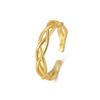 Anillo Ajustable de Plata Esterlina 925 Trenzado con Apertura para Mujer Europeo y Americano Simple Viento Ins Anillo para Dedo Amazon Transfronterizo