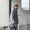 Suéter vintage chic estilo americano, grueso y con forro polar, estilo Hong Kong, para mujer, otoño e invierno, chaqueta holgada estilo coreano ulzzang con capucha.