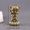 Flor de Lótus de Latão Puro Nezha Ao Bing Utensílios de Cobre Vintage Cultural Criativo Presente Decoração de Casa Desktop Animal de Estimação para Chá Artesanato Ornamento