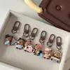 Lindo Llavero de Caricatura de Banda Capibara, Adorable Colgante de Bolsa Pequeña de Cuero con Instrumento Musical, Regalo para Parejas y Mejores Amigos