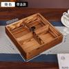 Caja de Frutas Secas Estilo Japonés Sala de Estar con Tapa Caja de Frutos Secos de Madera Maciza Restaurante Caja de Caramelos Bambú Dividido Setty de Melón Caja de Caramelos Estilo Nuevo