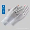 Luvas de Ciclismo Anti-UV Antiderrapantes Flip Verão Proteção Solar Seda de Gelo Femininas Outdoor Seda de Gelo Anti-Tela de Toque Frescas Femininas Finas