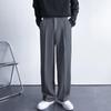 Pantalones de pierna recta para hombre, holgados, estilo coreano, casual, blancos, de pierna ancha, para primavera y otoño, celebridad de internet de Corea del Sur
