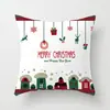 Série de Natal Europeia e Americana Trenó Feliz Rena Decoração de Casa de Natal Adereços Fronha Capa Traseira