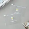 Estilo K de Margarida Pequena Fresca Saco Plástico Transparente Ziplock Embalagem para Roupa Íntima Pronta Entrega Atacado Saco Pequeno de Pvc