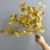 Hojas de Bodhi Artificiales de Alta Realidad, Ramas Falsas con Colores Otoñales y Hojas de Olmo Artificiales para Decoración del Hogar, Eventos de Boda y Decoración de Paisajes