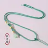 Collar con cordón de colgante de vaina de loto, nuevo estilo chino cordón colgante de vaina de loto color jade, cadena para clavícula estilo nacional, accesorio ajustable, venta al por mayor de joyería
