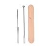 Pala de base de acero inoxidable raspador de doble cabeza brocha de maquillaje cuchara para crema facial base de maquillaje líquida paleta de nail art stick herramientas de belleza