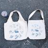 99304 Bolsa de ombro feminina de lona com estampa de desenho animado fofo bolsa tote estudante moderna