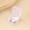 Tarjeta de Almacenamiento para Collar de Anillo de Plástico Caja Pequeña Mini Juguete para Auriculares Transparente Caja de Almacenamiento para Pendientes de Tarjeta SIM para el Cabello