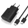 Cargador Tipo-C Pd25W Adecuado para Teléfono Móvil Samsung S20/Note10 Carga Rápida Cargador Venta al por Mayor Estándar Europeo
