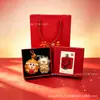 Llavero Dorado del Año de la Oveja 2027, Colgante para Bolso de Cuero, Set en Caja de Regalo, Souvenir para Tienda de Negocios