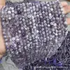 Serie Morada Piedra Natural Cuentas Redondas Amatista Soñadora Cuentas Sueltas Ágata de Vidrio Morado Sintético K9Diy Accesorios para Joyería