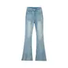 Jeans Acampanados con Pedrería para Mujer, Nuevo Estilo Otoño 2026, Moda Petite Versátil Casual Ajustados Acampanados