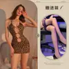 Private Moon Roupa Íntima Sexy Estampa de Leopardo Peça Única Justa Cobrindo o Quadril Tentação Roupão para Encontro Alcinha Costas Nuas Lingerie Sexy