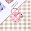 Pequeño regalo estilo coreano Hyun Ya estilo color pegamento suave pequeña flor campana llavero llavero bolso de mujer colgante