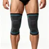 Rodilleras protectoras y presurizadas de nuevo tejido de punto de nailon de alta elasticidad con silicona antideslizante para protección de rodillas en running y fitness durante todo el año