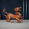 Adornos de Cobre de Cuatro Bestias Míticas para el Hogar y la Oficina: Dragón Verde, Tigre Blanco, Ave Roja y Tortuga Negra - Manualidades y Regalos de las Cuatro Bestias Auspiciosas