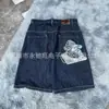 Rua Verão Novo Shorts Y2K Hip Hop Gótico Estampa de Desenho Animado Shorts Jeans Cintura Alta Shorts de Basquete Masculinos