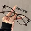 Gafas de lectura ojo de gato ultraligeras de alta definición transfronterizas para mujer, anti luz azul, elegantes, apariencia juvenil, adecuadas para mediana edad y ancianos, gafas de lectura para protección ocular