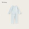 Envío Gratis Conjunto de Ropa de Otoño para Niños, Nuevo Primavera y Otoño 2026 Pijama para Niñas, Color Liso Ropa de Casa para Niños Conjunto de Dos Piezas