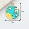 Accesorios DIY Dibujos Animados Estrella Planeta Serie Astronauta Espacio Satélite Cohete Colgante Colgante Llavero