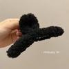 Pinza para el pelo de cordero con cabeza trasera de felpa para mujer, grande, de alta gama, con forma de tiburón, accesorios para el pelo de otoño e invierno.